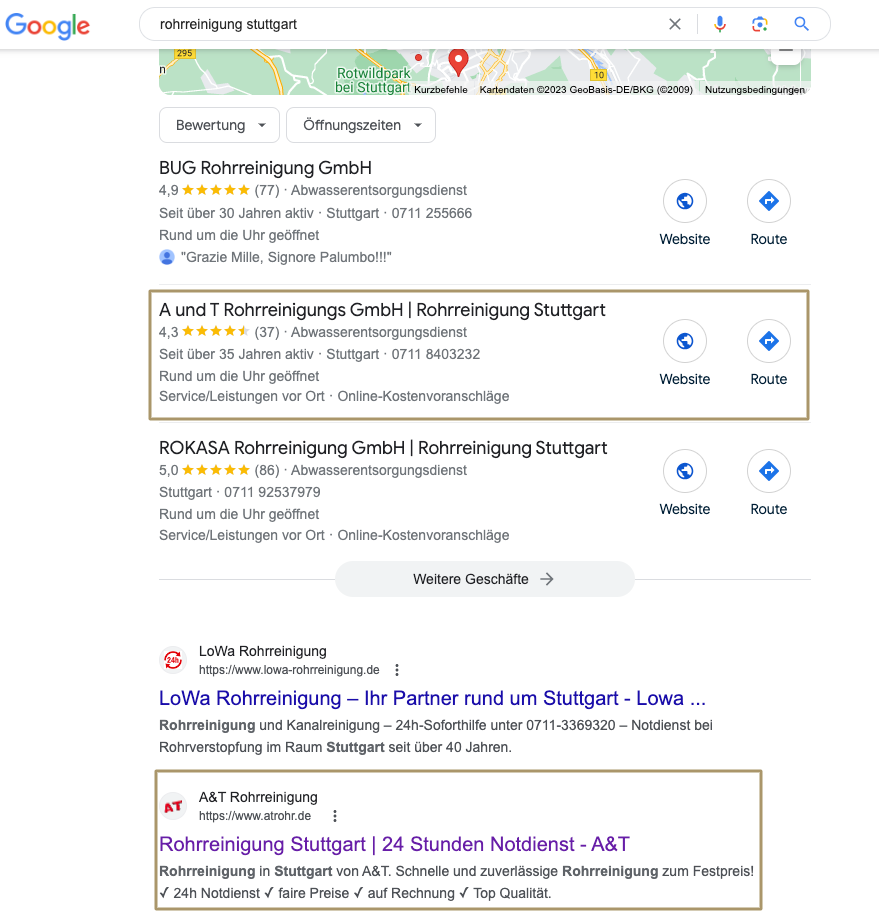 rohrreinigung stuttgart